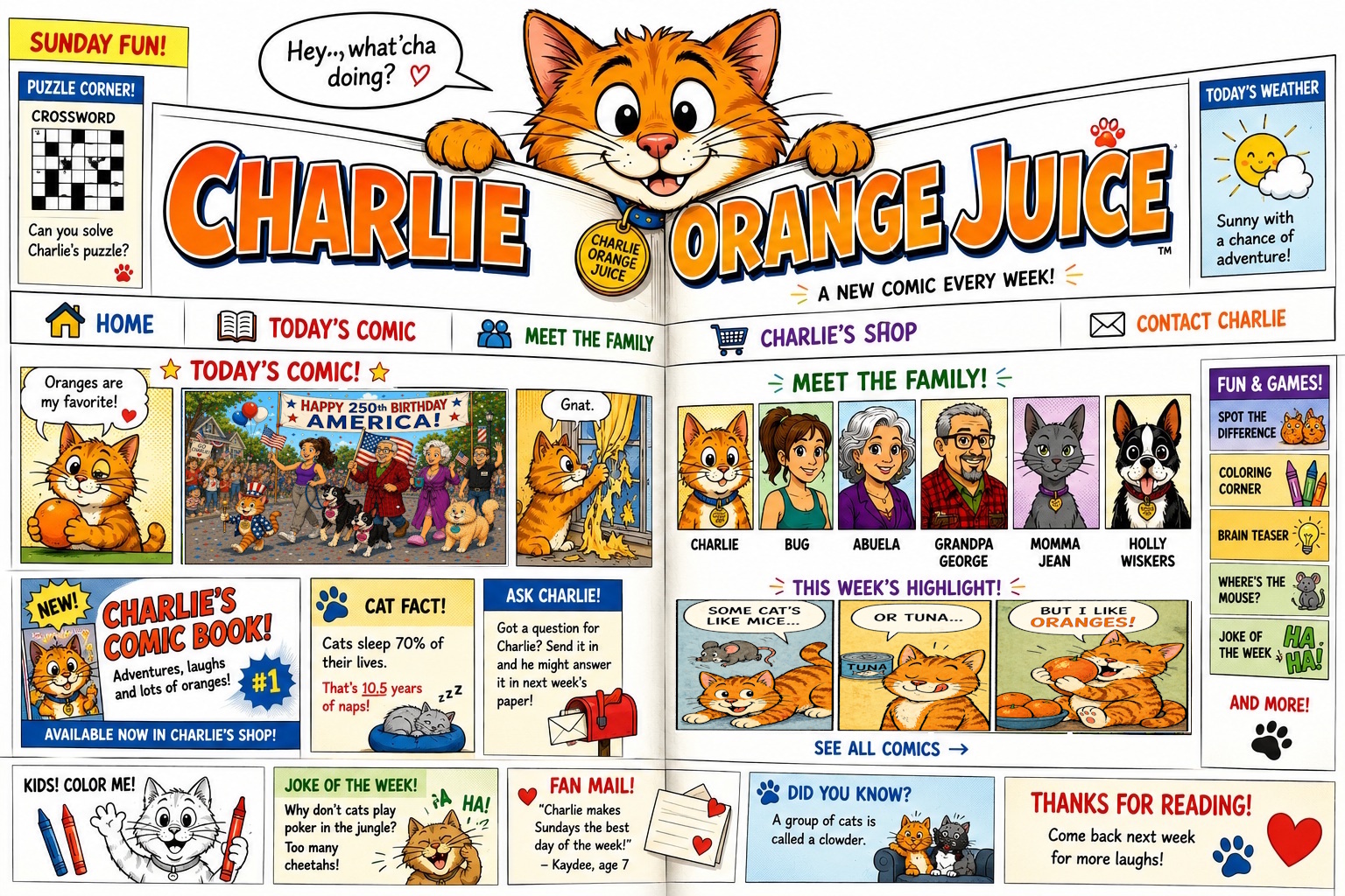 Charlie Orange Juice Sunday Funnies